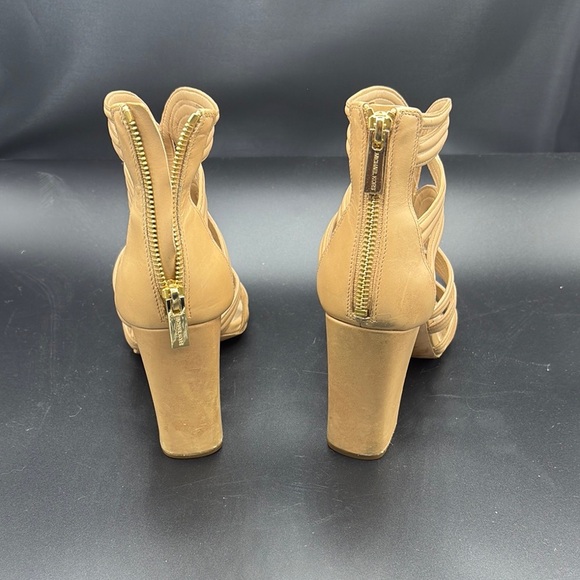 Michael Kors Tan Heeled Sandals with Strappy Design - Picture 3 of 7